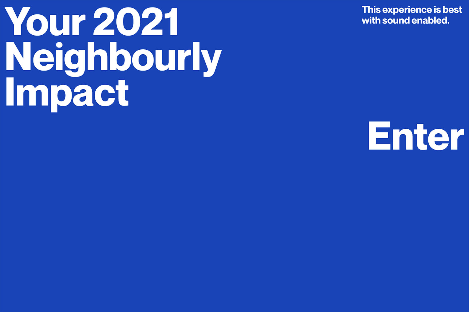 Your 2021 Neighbourly Impact